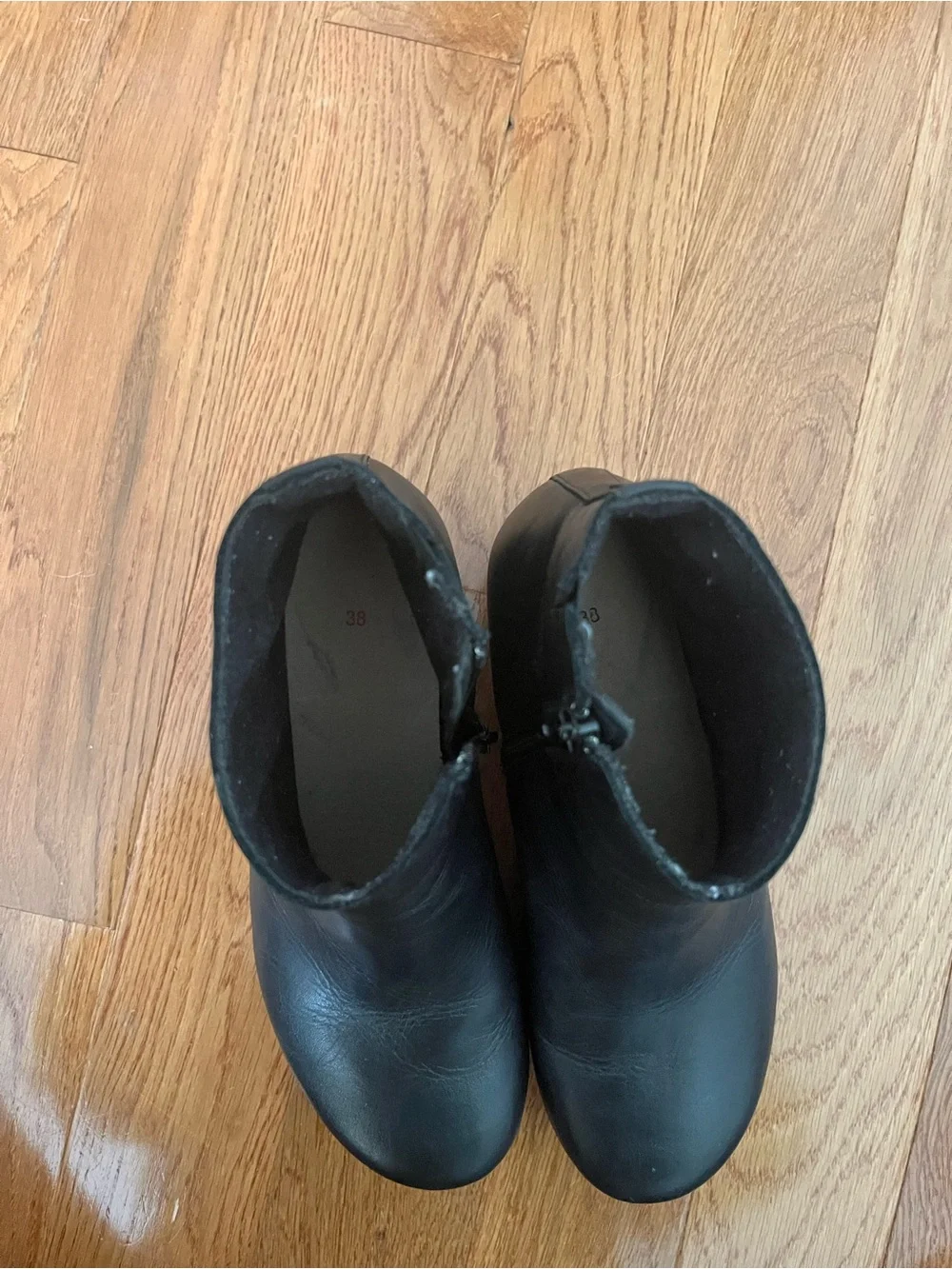 Papillo black  Wedge Ankle Boots - Women's Leather Platform Booties